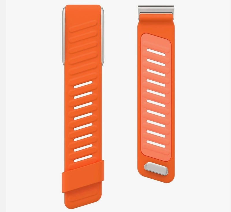 AURORA حزام بديل سيليكون رياضي AURORA متوافق مع جهاز تتبع اللياقة البدنية والنشاط Whoop Life، متين، مريح وقابل للتنفس وحزام معصم قابل للتعديل سهل الاستخدام ومثالي لكل مناسبة باللون البرتقالي - Image 3