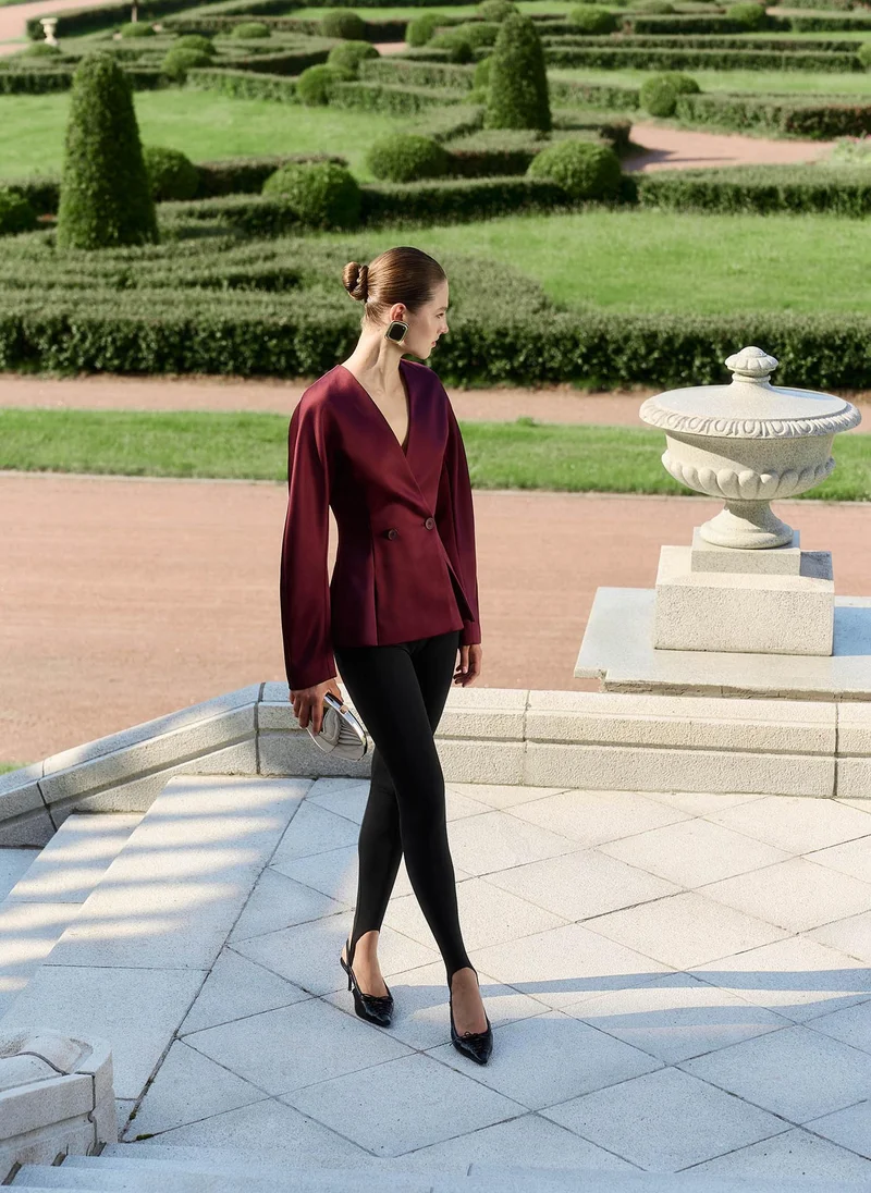 Lichi  Jacket with voluminous sleeves and waist pleats for Women | Best Price UAE