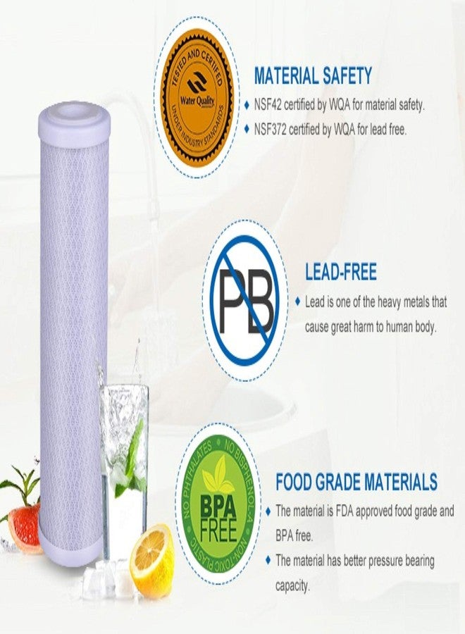 CFS - خراطيش فلتر مياه كربونية مقاس 10 × 2.5 بوصة متوافقة مع طرز FXWTC و3WH-STDCW-F02 وGXWH04F وGXWH20S - لإزالة الطعم والرائحة الكريهة - خرطوشة فلتر بديلة للمنزل بالكامل - عبوة من قطعتين - Image 4