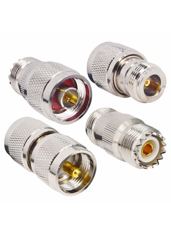 onelinkmore مجموعة موصلات محول RF Coaxial ذكر/أنثى إلى UHF PL-259 SO-239 موصل مستقيم M/F - Image 1