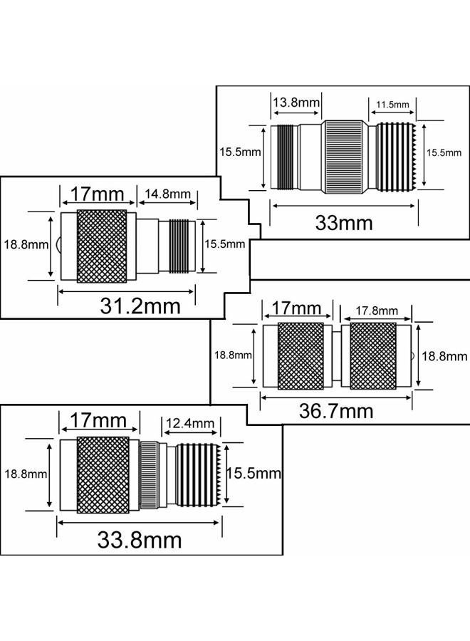 onelinkmore مجموعة موصلات محول RF Coaxial ذكر/أنثى إلى UHF PL-259 SO-239 موصل مستقيم M/F - Image 5