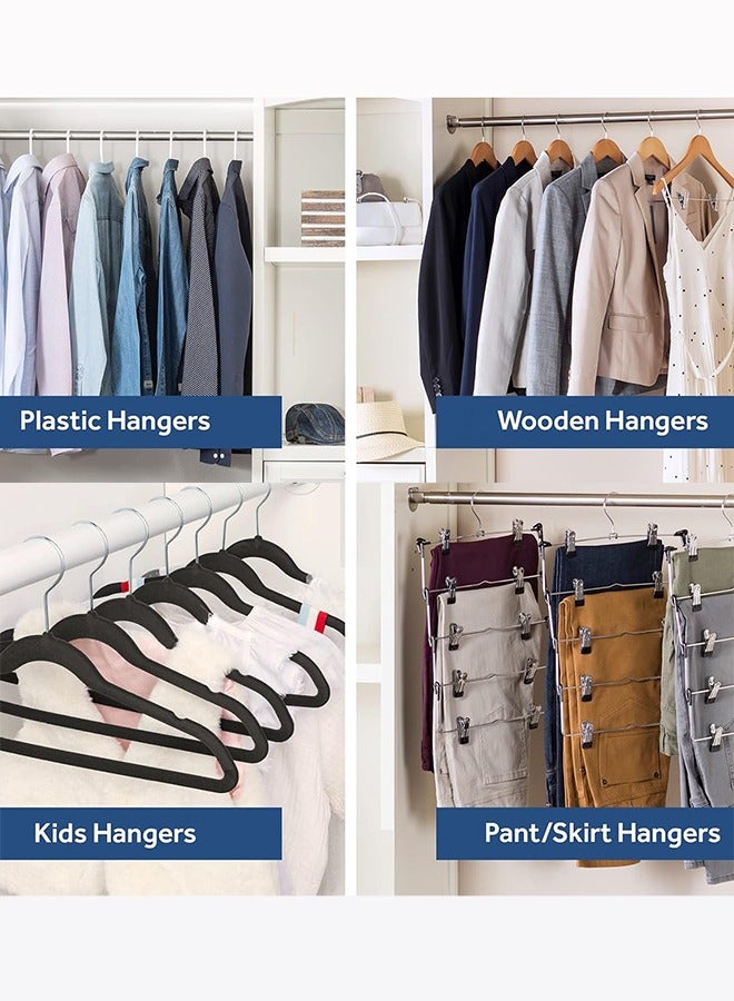 Arabest 50 Pack Premium Velvet Hangers, Non-Slip Flocked Felt Hangers, Sturdy Clothes Hangers Heavy Duty Coat Hangers and Suit Hangers, Durable Slim Green Hangers for Closet Space Saving  - Image 4