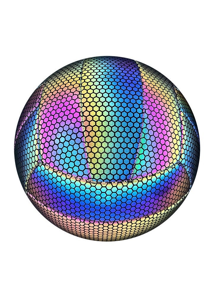 Reflective Volleyball - Official Size of indoor/outdoor/gym/beach game No. 5, Explosion Machine Sewn Soft Volleyball, Sports Training Game Ball, High-quality Soft Volleyball - Image 1