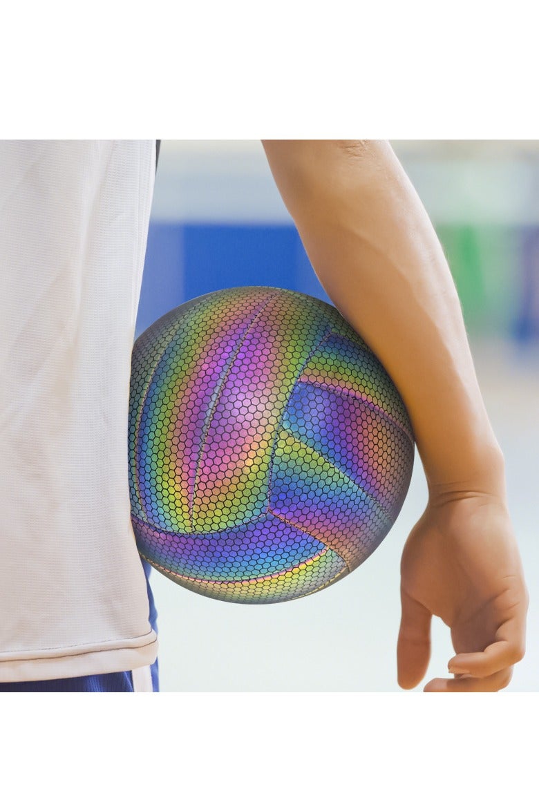 Reflective Volleyball - Official Size of indoor/outdoor/gym/beach game No. 5, Explosion Machine Sewn Soft Volleyball, Sports Training Game Ball, High-quality Soft Volleyball - Image 2
