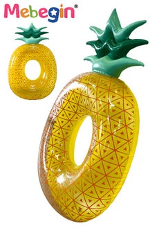 MEBEGIN Pineapple Shape Swimming Rings, Unique Inflatable Pool Float, Sturdy Durable Swimming Ring, Fun Water Toys, Suitable for Summer Pools, Beaches, Parties and Water Sports, 177*108cm  - Image 3