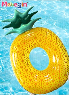MEBEGIN Pineapple Shape Swimming Rings, Unique Inflatable Pool Float, Sturdy Durable Swimming Ring, Fun Water Toys, Suitable for Summer Pools, Beaches, Parties and Water Sports, 177*108cm  - Image 2
