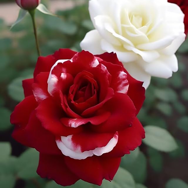 DouxiE 20 Rare Twin Red White Rose Flower Seeds for Planting - Captivating Garden Blooms Non GMO Heirloom Garden - Planting Instructions for Easy Grow - Great Gardening Gifts - Image 3