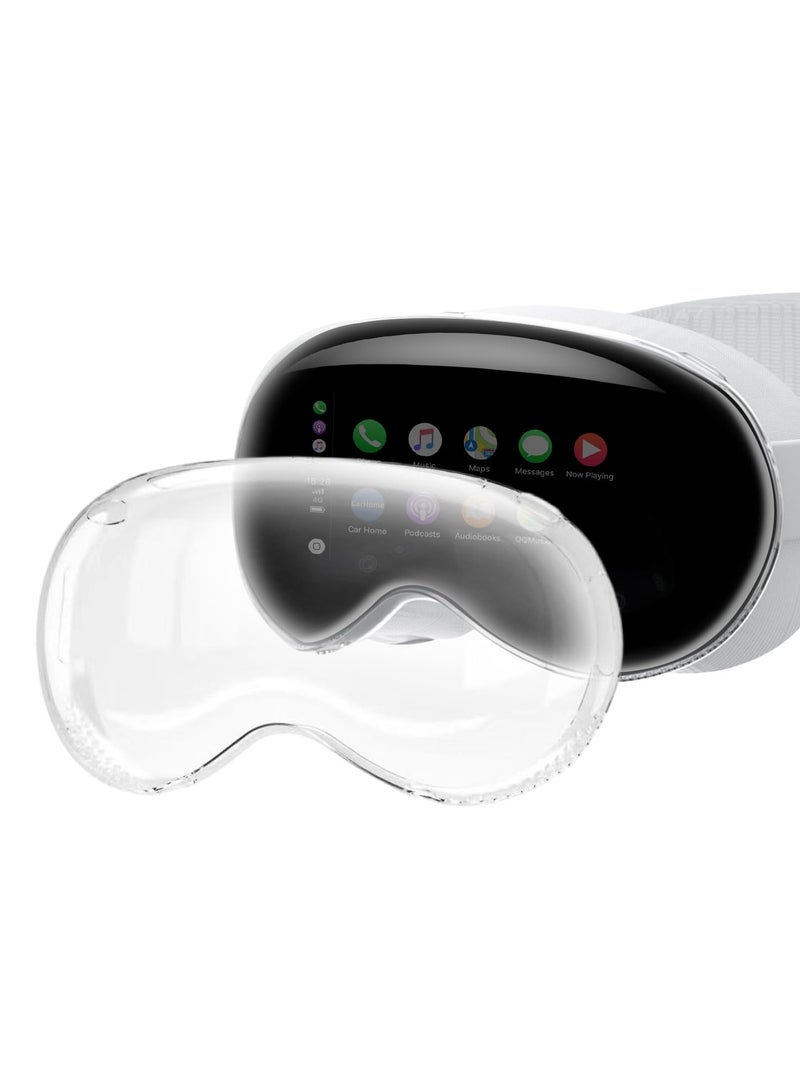 Compatible with Apple Vision Pro Case and Protective Cover TPU Protective Cover for Vision Pro VR Headset Accessories Ultimate Defense with Style Crystal Clear Slim Fit Shockproof Transparent
