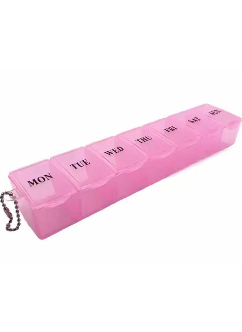 Pill Organizer Medicine Storage Box With Key Chain - Pink Color - pzsku/Z8E4A7667EB622A781832Z/45/_/1737201136/d9099059-12e4-4a54-9406-3905b11fe979