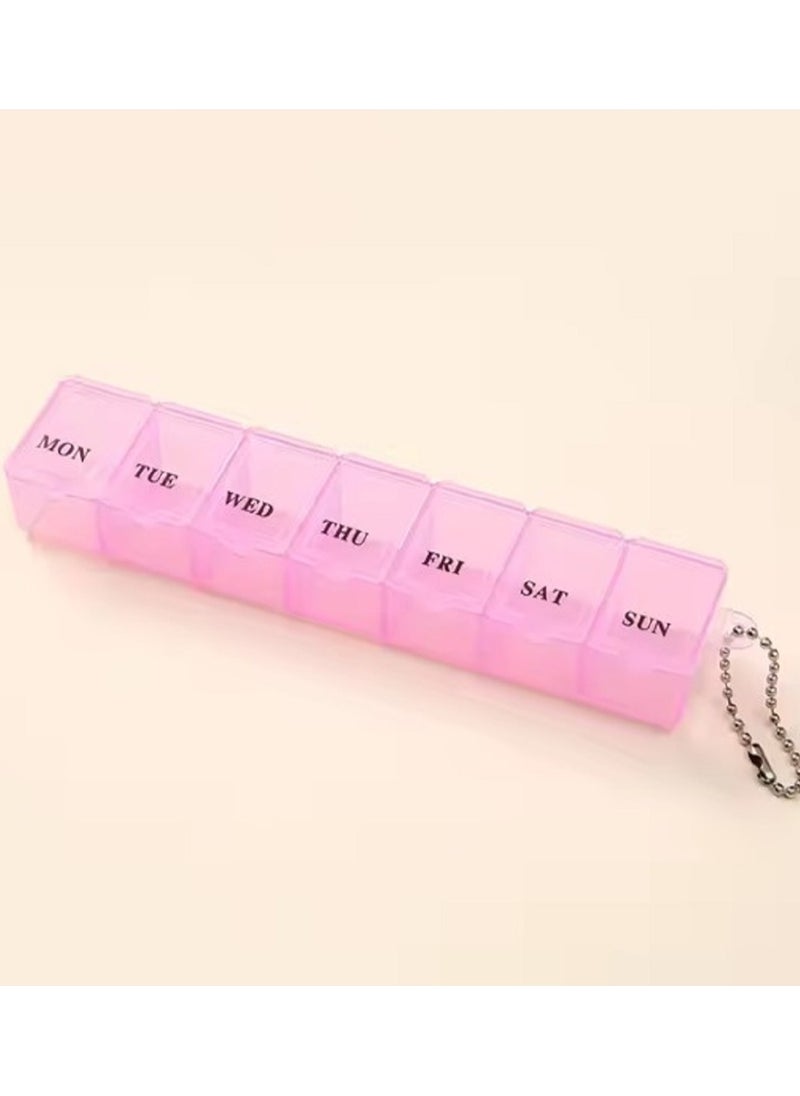 Pill Organizer Medicine Storage Box With Key Chain - Pink Color - pzsku/Z8E4A7667EB622A781832Z/45/_/1737201145/6c3b60c6-af13-4621-9b2d-c4295732adfd