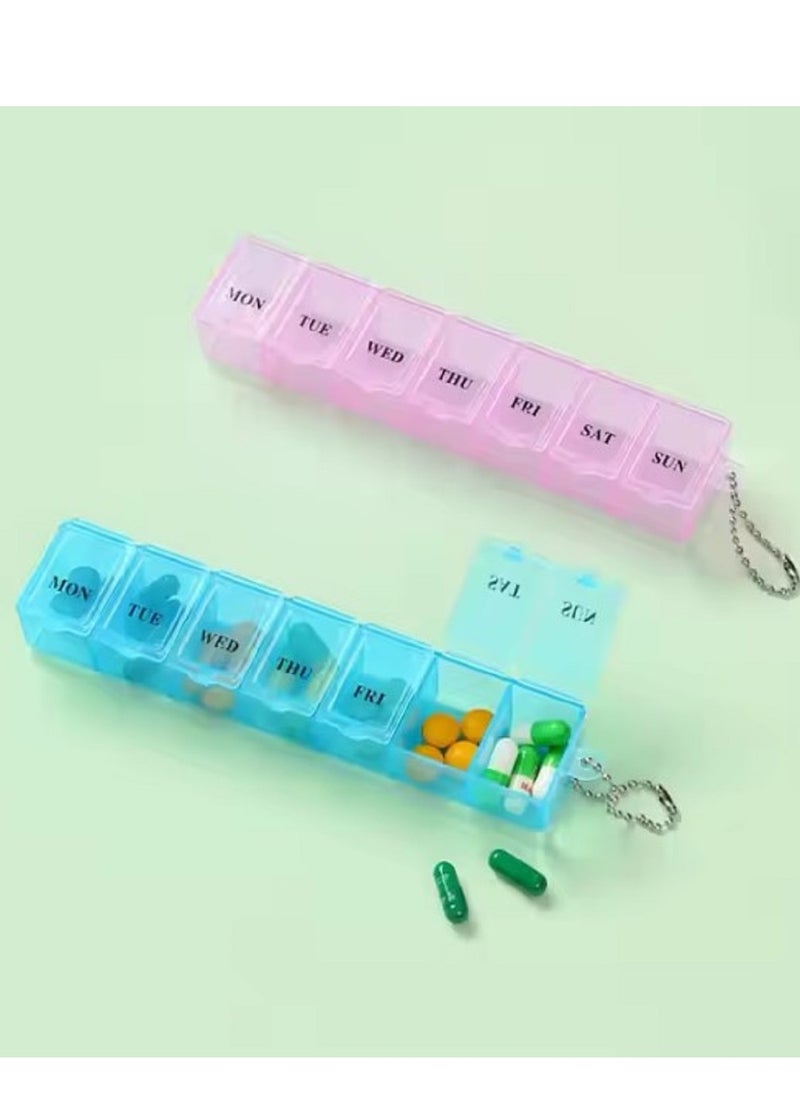 Pill Organizer Medicine Storage Box With Key Chain - Pink Color - pzsku/Z8E4A7667EB622A781832Z/45/_/1737201176/e3b39491-0da5-414c-a4ad-846076099ba4