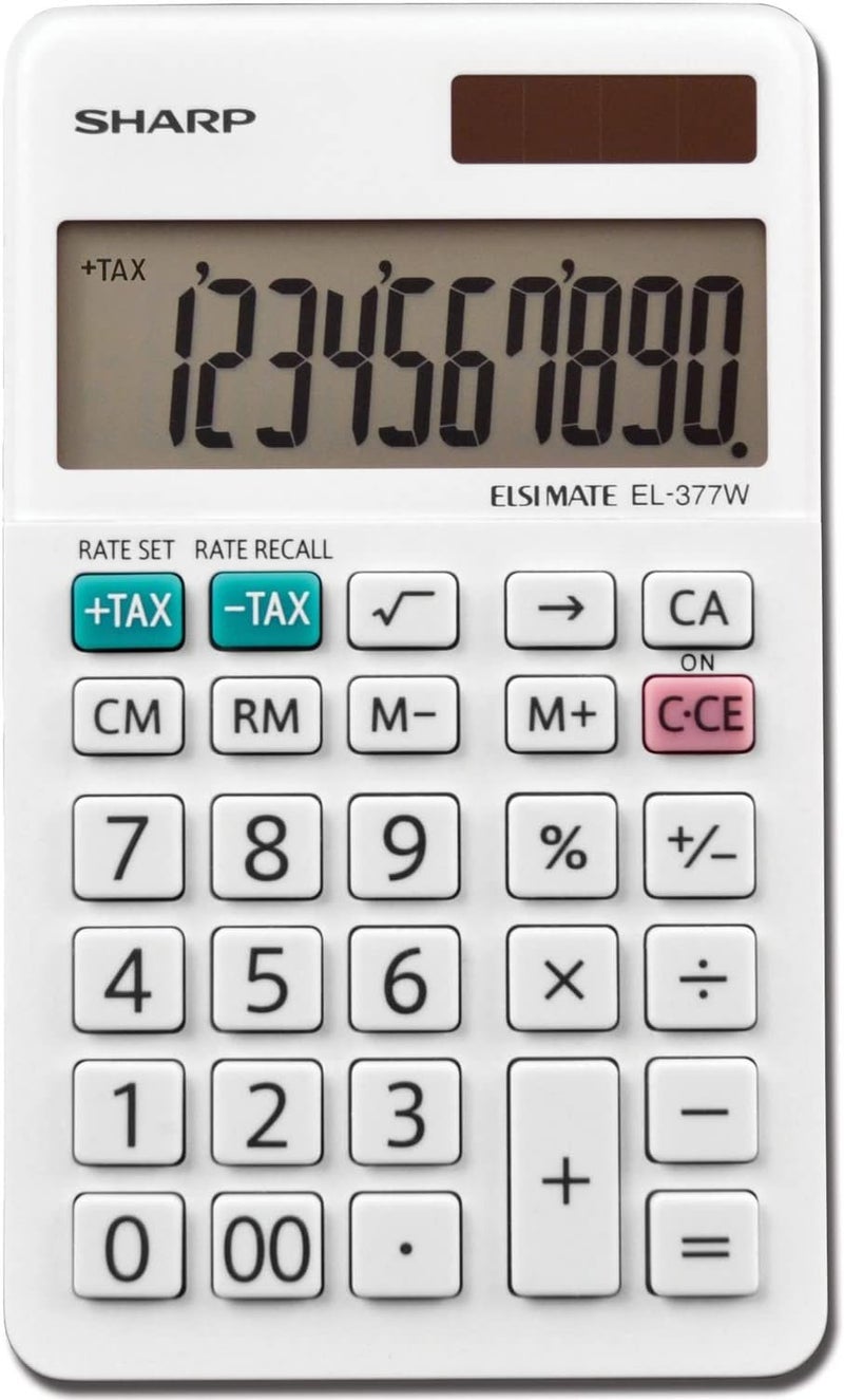 SHARP EL-377WB Business Calculator, White 2.75 - Image 1