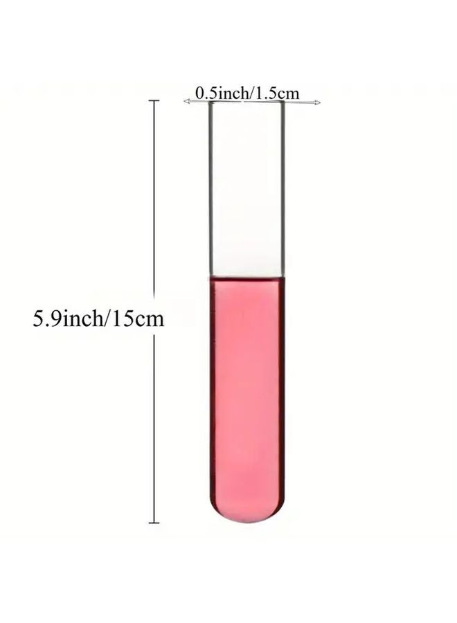 60pcs Clear Round Bottom Test Tubes Heavy Duty Acrylic Lab Tubes for Scientific Experiments - Image 3