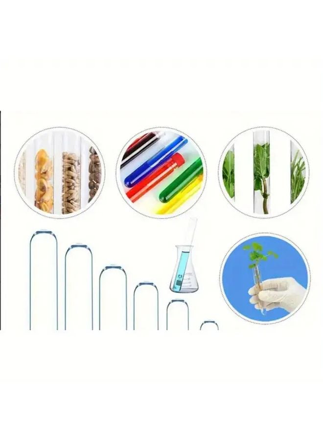 60pcs Clear Round Bottom Test Tubes Heavy Duty Acrylic Lab Tubes for Scientific Experiments - Image 5