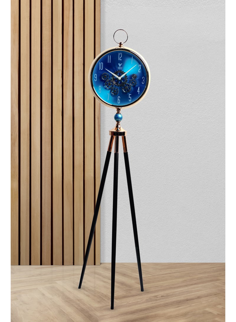 VOGUE VENUE Premium Vintage Tripod Floor Clock | Adjustable Wooden Stand | Antique Style Decorative Standing Clock for Living Room, Office & Home Décor - Image 4