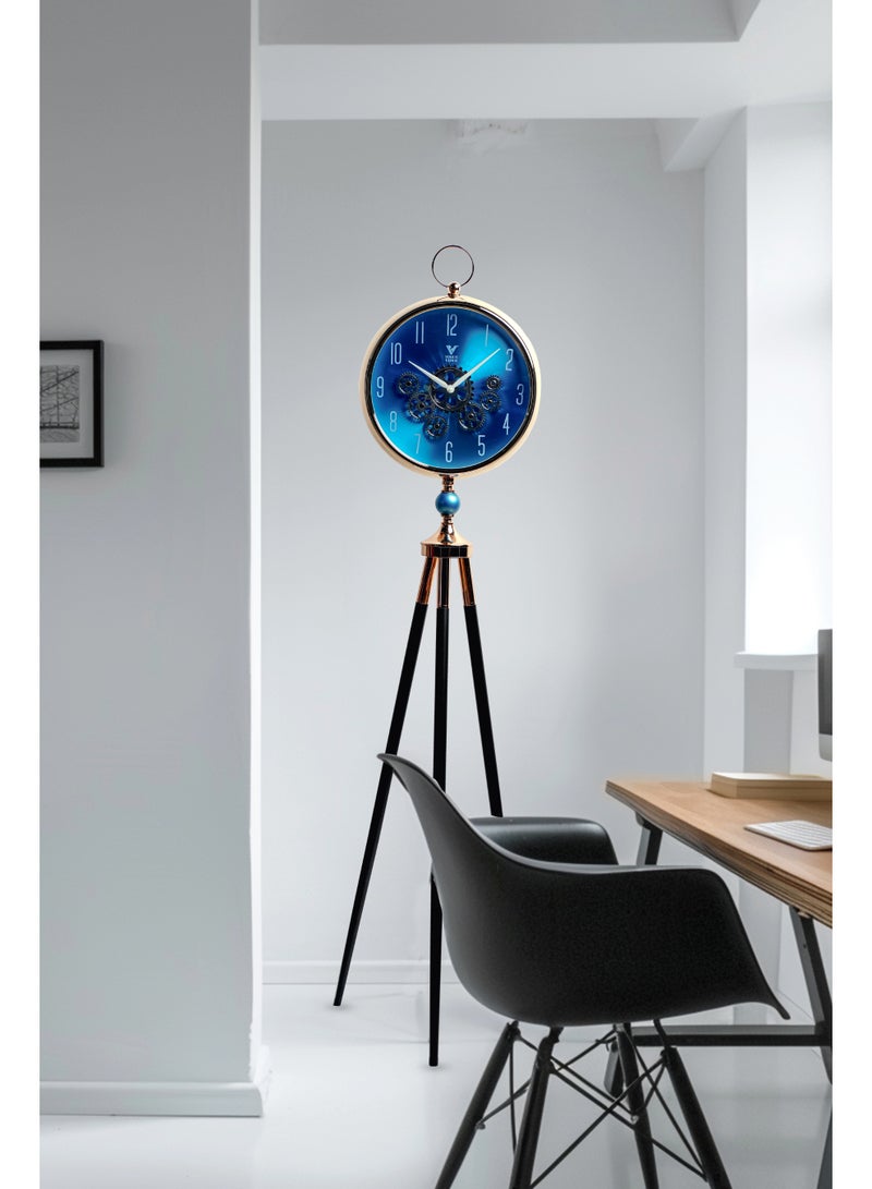 VOGUE VENUE Premium Vintage Tripod Floor Clock | Adjustable Wooden Stand | Antique Style Decorative Standing Clock for Living Room, Office & Home Décor - Image 2
