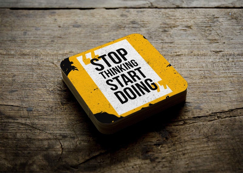 Yey Tea Coaster Set Motivational Quotes Printed, MDF Wood Material Coasters for Home and Kitchen, Office Table, Home Decor (3.5x3.5 inches, Set of 4) - Image 5