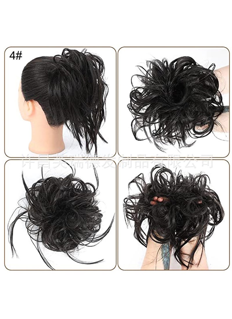 Estelle Messy Cocktail  hair bun, Elastic synthetic Tousled Updo Hair Extensions, Hair  Scrunchies Hairpiece for Women ,Color No 4  - Image 2