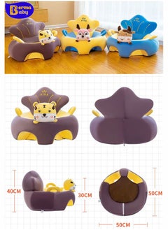 Berma Baby Baby Support Seat Sofa Cartoon Infant Sofa Cute Learning Sitting Chairs Baby Sit Up Chair Back Head Protector Baby Bouncer Infants Floor Seats (sheep)  - Image 2