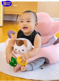 Berma Baby Baby Support Seat Sofa Cartoon Infant Sofa Cute Learning Sitting Chairs Baby Sit Up Chair Back Head Protector Baby Bouncer Infants Floor Seats (sheep)  - Image 3