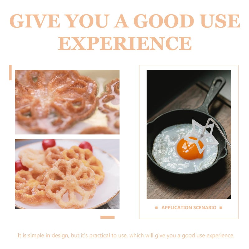 Non Stick Aluminum Alloy Timbale Frying Mold With Hollow Star Shape Wooden Handle - Image 4