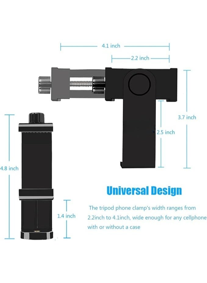 AYAPOUCE Tripod Phone Mount Holder – Adjustable Smartphone & Camera Clip – Universal Adapter for Ring Light, Monopod & Selfie Stick – Compatible with Most Phones - Image 3