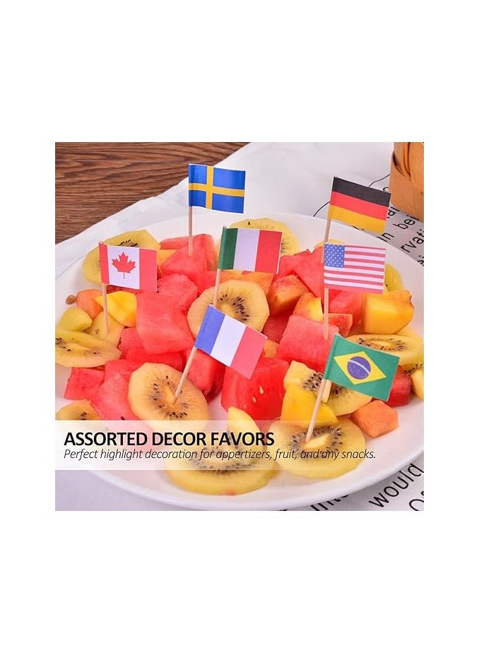 50Pcs Disposable World Cup Multi National Country Flag Stick Cake Toper Flag Fruit Stick Cocktail Cake Stick Toothpick Food Decoration - Image 4