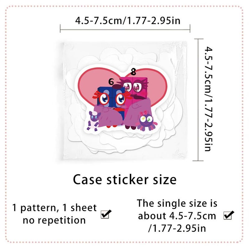 52 Pcs Multicolor Whimsical Geometric Stickers Expressive Block Characters For Laptops Cell Phones Guitars - Image 3