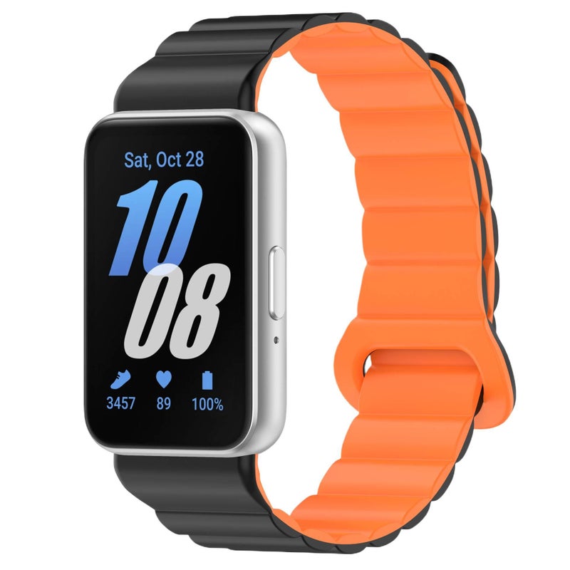 Adjustable Silicone Sport Smartwatch Band Compatible with Samsung Galaxy Watch with Fit Soft Strap and Quick Daily Replacement in White - Image 4