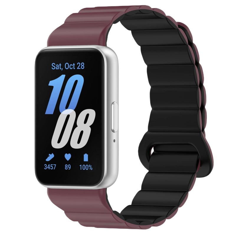 Adjustable Silicone Sport Smartwatch Band Compatible with Samsung Galaxy Watch with Fit Soft Strap and Quick Daily Replacement in White - Image 5