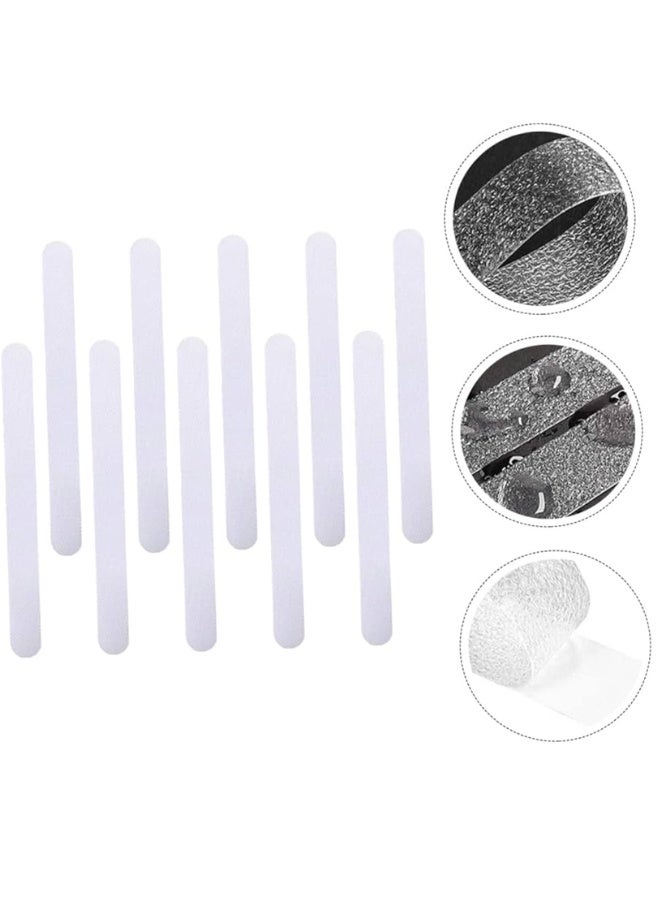 Non Slip Shower Stickers PEVA Bath Treads 10 Pack – Strong Adhesive Anti-Skid Bathtub Strips for Bathroom Floor & Tub – Waterproof Safety Appliques for Kids, Adults & Elderly Use - Image 1
