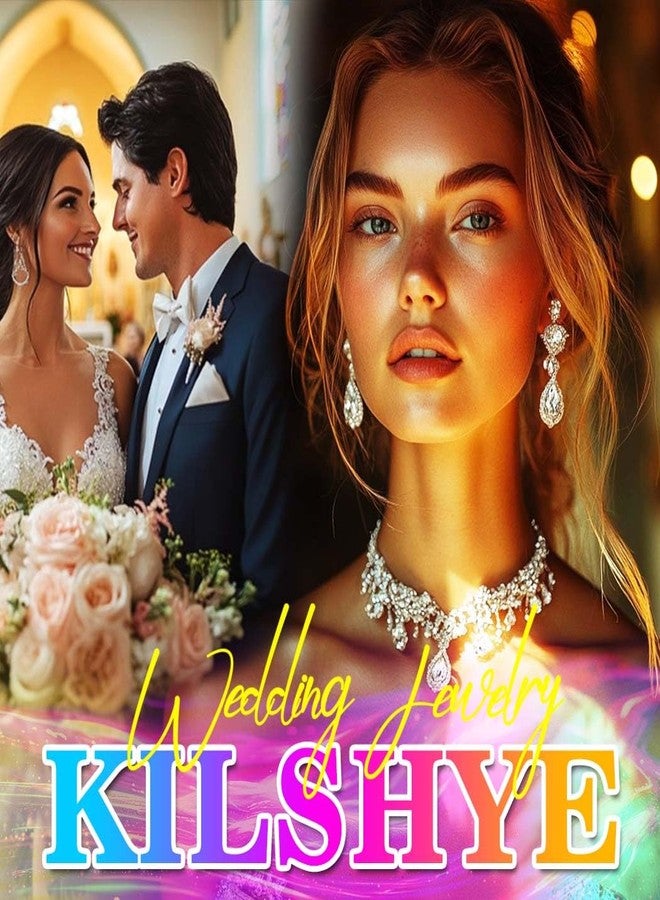 كيلشي طقم مجوهرات زفاف من أحجار الراين من كيلشاي، يتضمن قلادة وأقراط وسوار كريستالي، مناسب لحفلات التخرج للنساء (أزرق فاتح). - Image 3