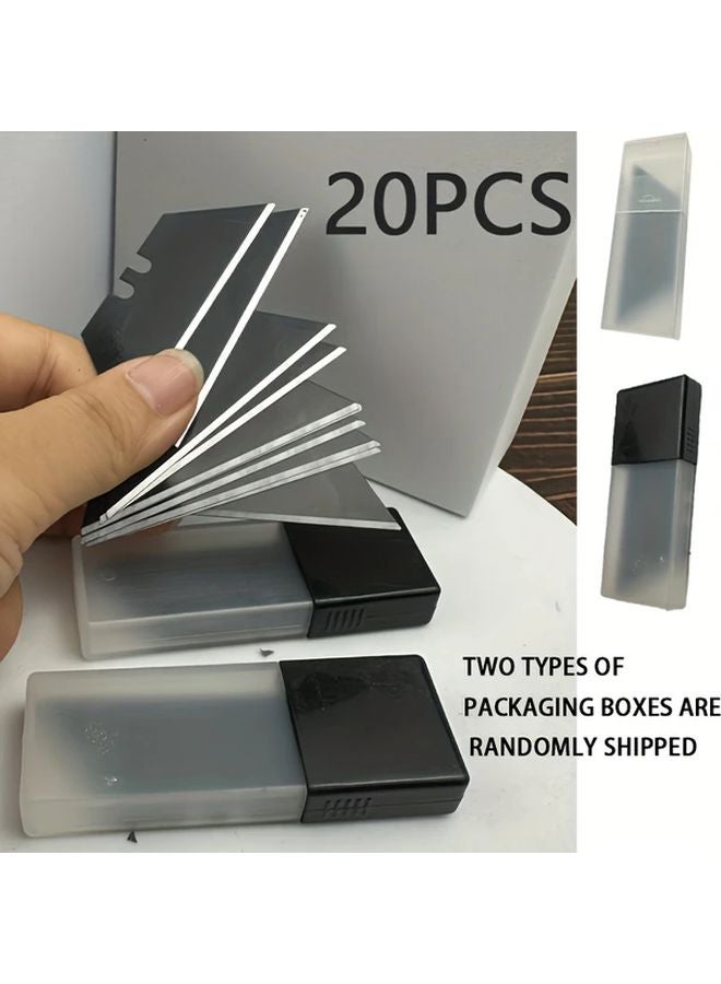 Heavy Duty Black Trapezoid Crafting Blades 2 Boxes 20 Pieces Ultra Sharp Rust Proof - Image 1