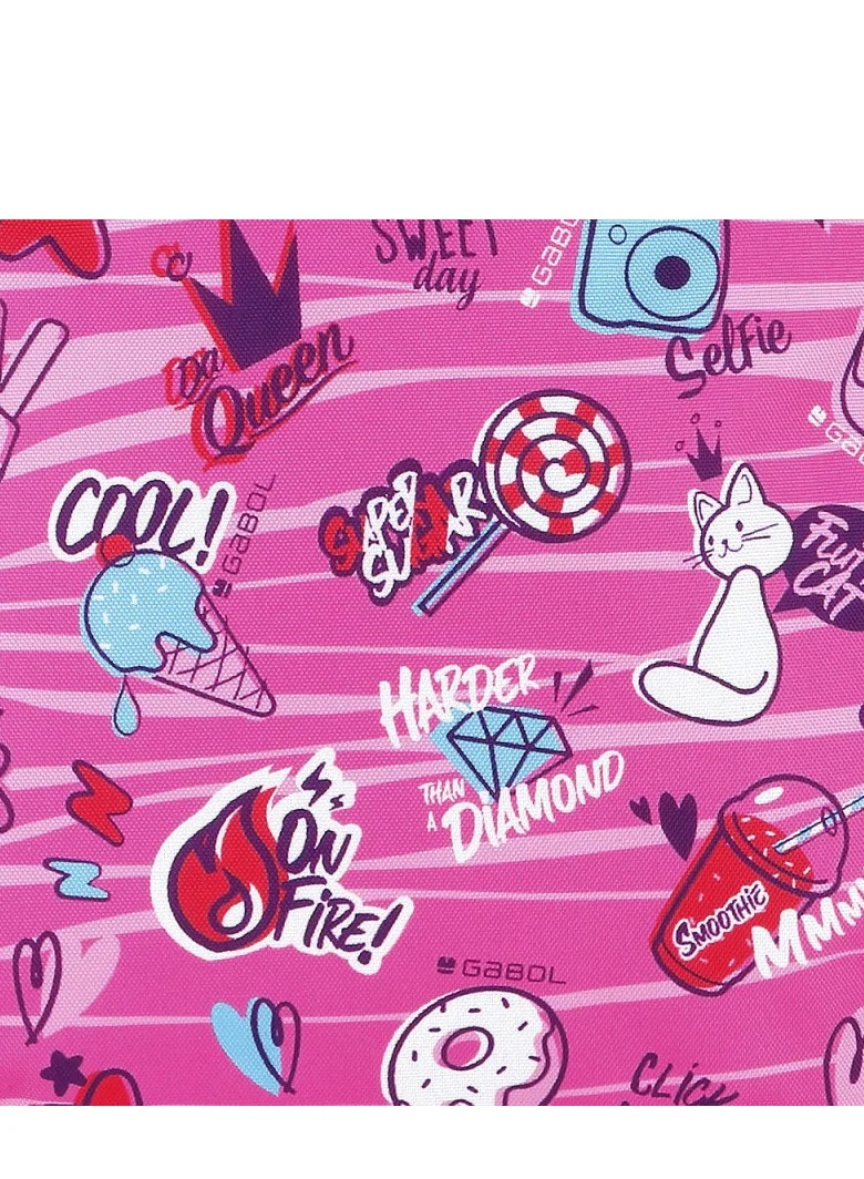 غابول حقيبة ظهر Gabol Sticker Kids خفيفة الوزن لمرحلة ما قبل المدرسة للأولاد والبنات