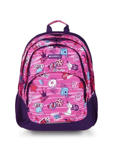غابول حقيبة ظهر Gabol Sticker Kids خفيفة الوزن لمرحلة ما قبل المدرسة للأولاد والبنات
