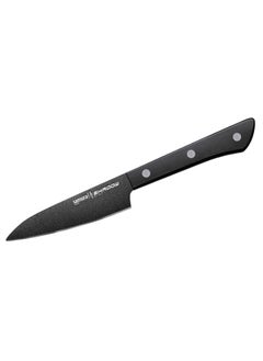 Samura Shadow Paring Knife Black Non-Stick Coating 4.0″ | 58-59 Hardness | AUS-8 Blade | Durable ABS Plastic Handle | Professional Chef Knife | Precision Cutting | Easy Handling | Kitchen Accessory  - Image 1