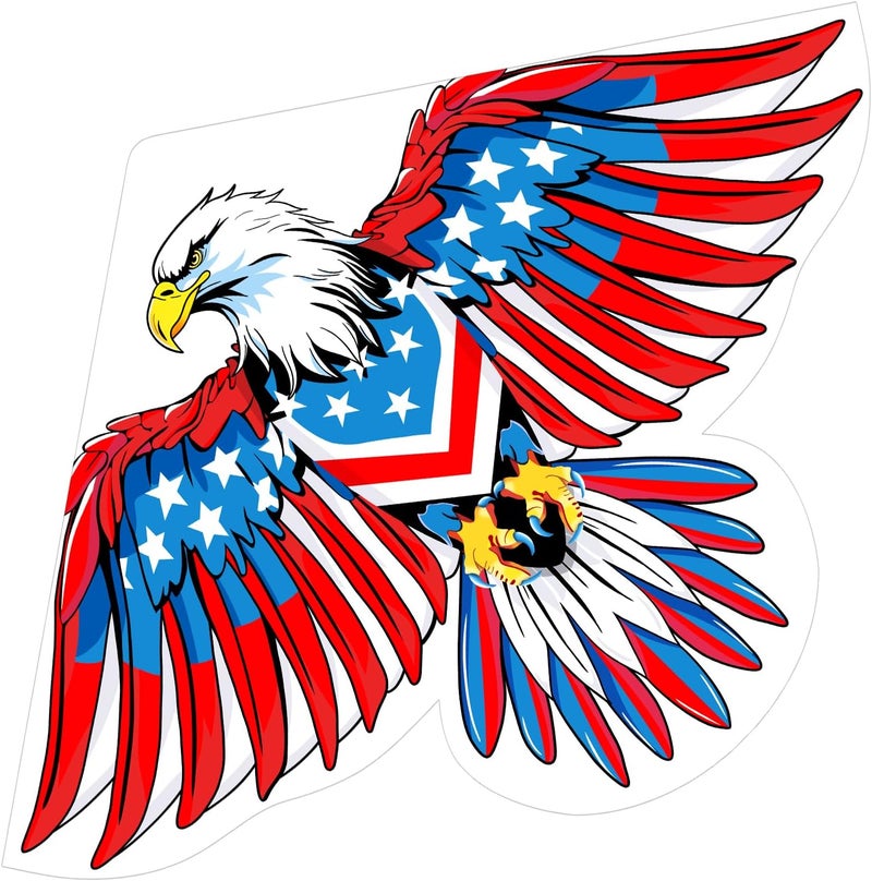 Honbo Eagle Kite, America Flag Kite for Kids and Adults. Wonderful Beginner Kite for Boys and Girls, Suitable for Ages 8-12, Best Single Line Kites Comes with 200ft String and Handle(Eagle) - Image 1