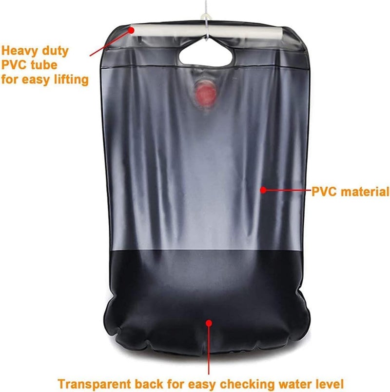 Vroxy Solar Heated Portable Shower Bag, Foldable Outdoor Travel Bath Water Bag Outdoor Camping Hiking Camp Shower Portable Light Weight Water Storage (25 Liter) - Image 4