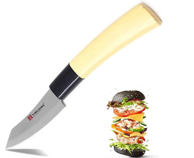 Shruthi YingGuns Steel Knife 3 Inch Blade Clip Point Knife for Piercing Detail Work Slicing Fruits Vegetable Meat Fish More - Image 1
