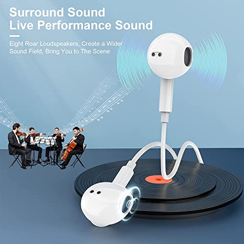 Sundix Headphones for iPhone Earbuds with Built-in Microphone & Volume Control, Wired Earphones Compatible with iPhone 14/13/12/11 Pro Max/Xs Max/XR/X/7/8 Plus - Image 3
