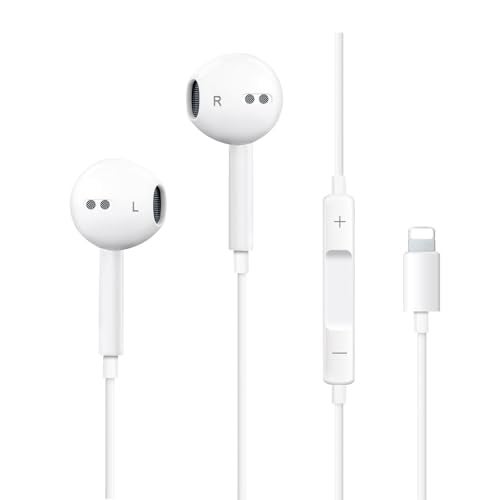 Sundix Headphones for iPhone Earbuds with Built-in Microphone & Volume Control, Wired Earphones Compatible with iPhone 14/13/12/11 Pro Max/Xs Max/XR/X/7/8 Plus - Image 1