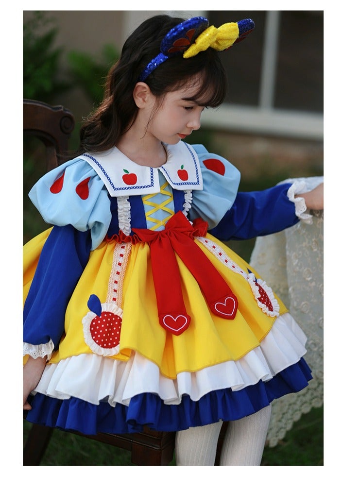 M MIAOYAN Girls' Lolita Princess Skirt Children's Snow White Pengpeng Skirt - Image 5