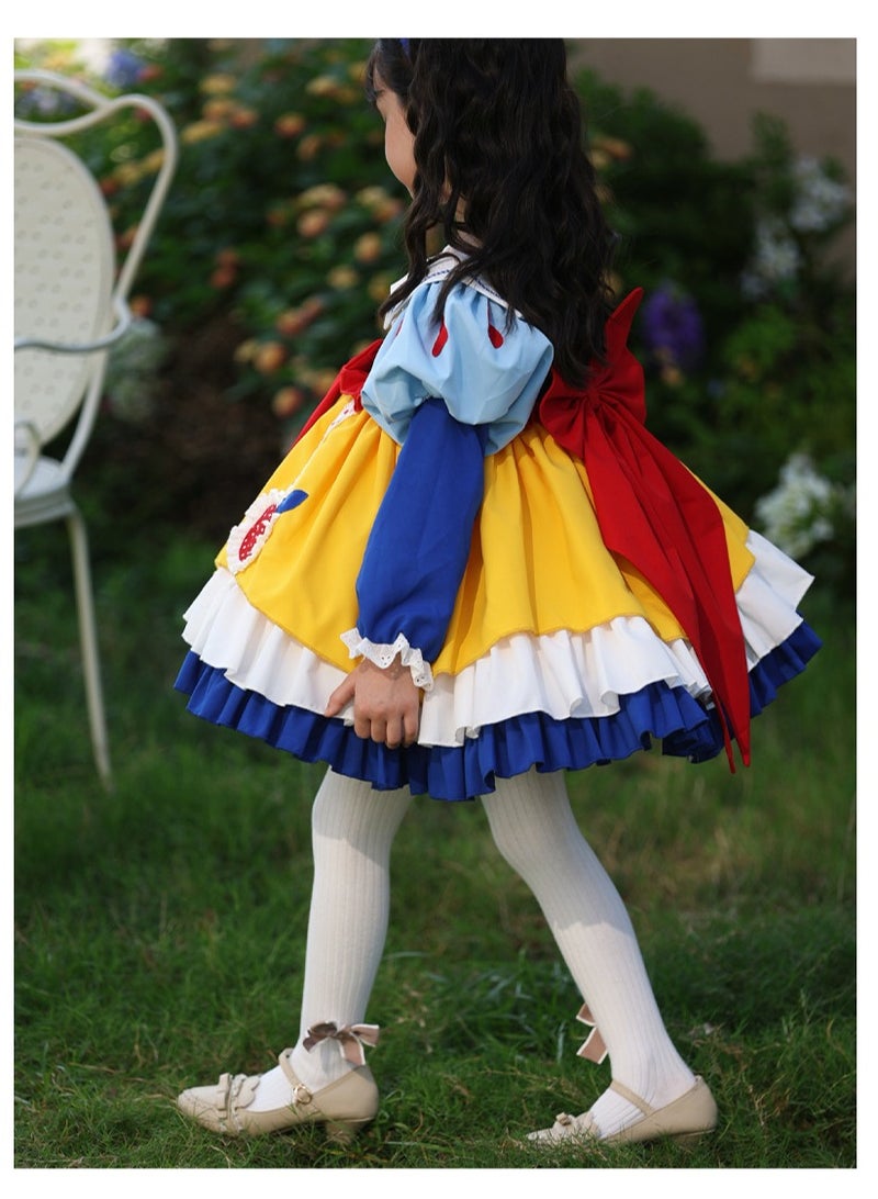 M MIAOYAN Girls' Lolita Princess Skirt Children's Snow White Pengpeng Skirt - Image 4