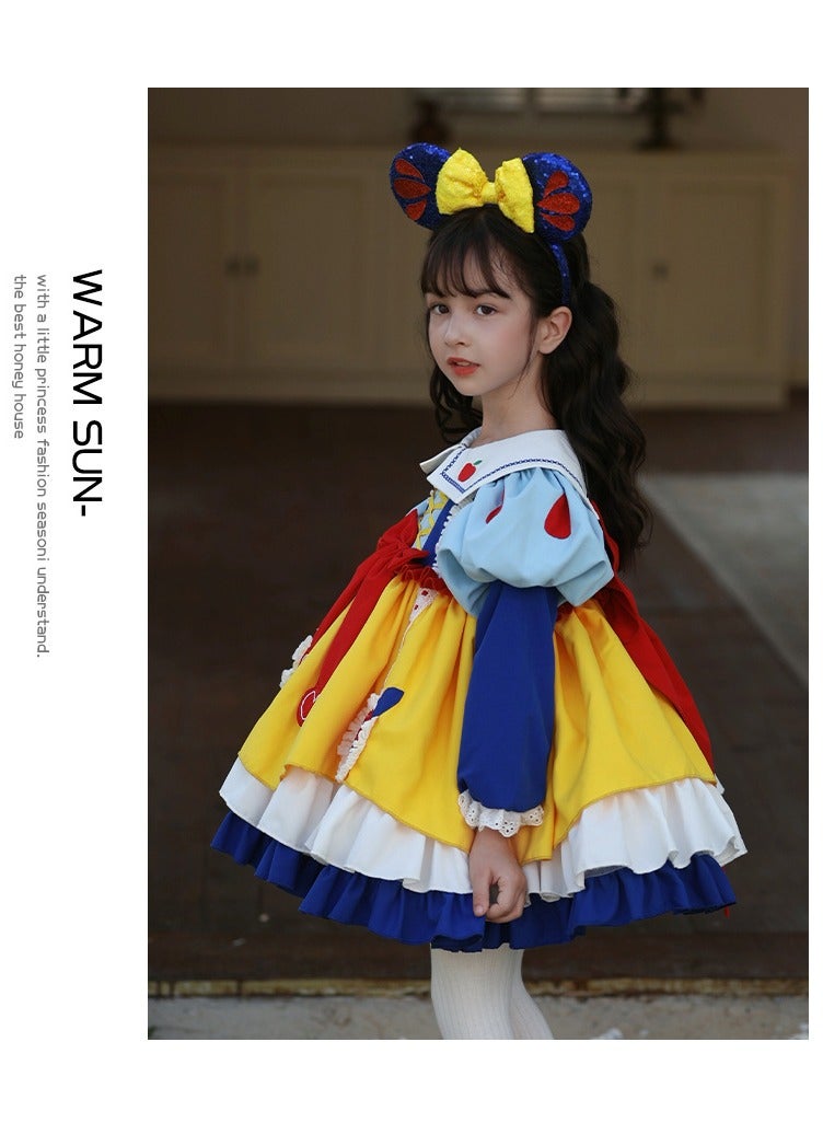 M MIAOYAN Girls' Lolita Princess Skirt Children's Snow White Pengpeng Skirt - Image 2