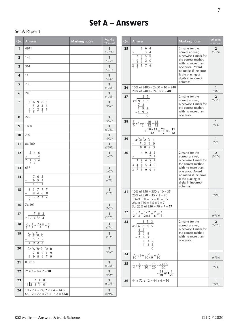 null - KS2 Maths SATS Practice Papers: Pack 5 - for the 2025 tests (with free Online Extras) - Image 1