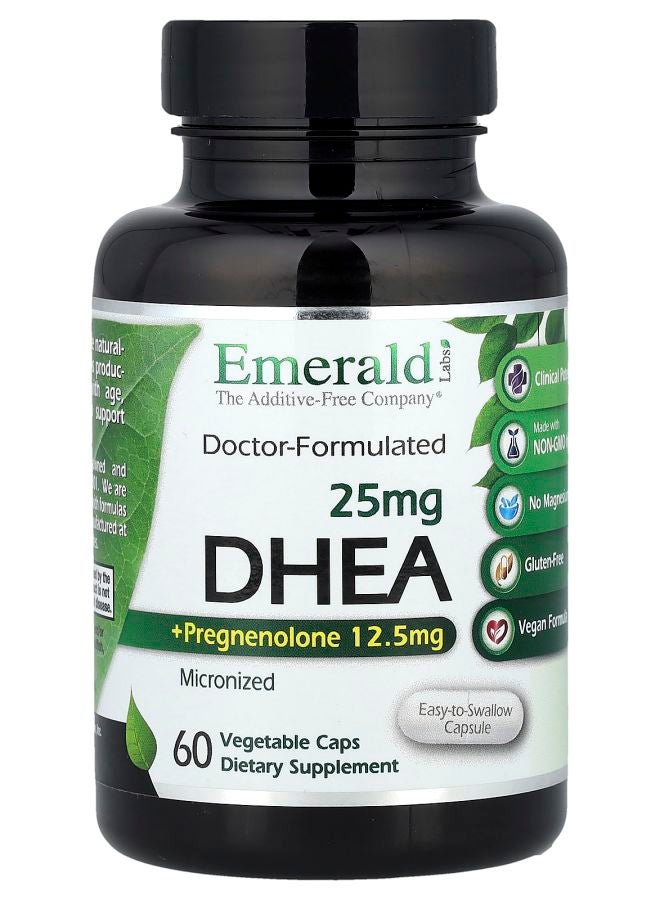 Emerald Laboratories DHEA + Pregnenolone 60 Vegetable Caps - Image 1