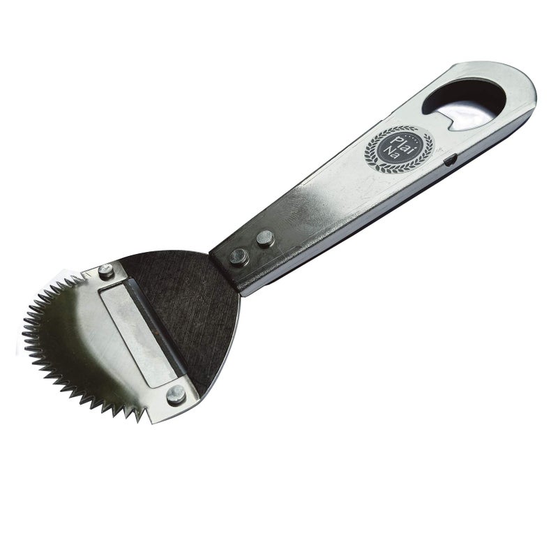 Plai Na Coconut Hand Grater Scraper Shredder Blade Meat Removal Tool Stainless Steel Bottle Opener Peeler