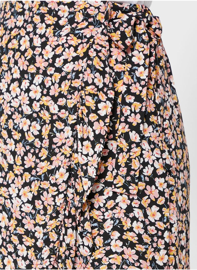 ONLY - Printed Mid Wrap Skirt - Image 1