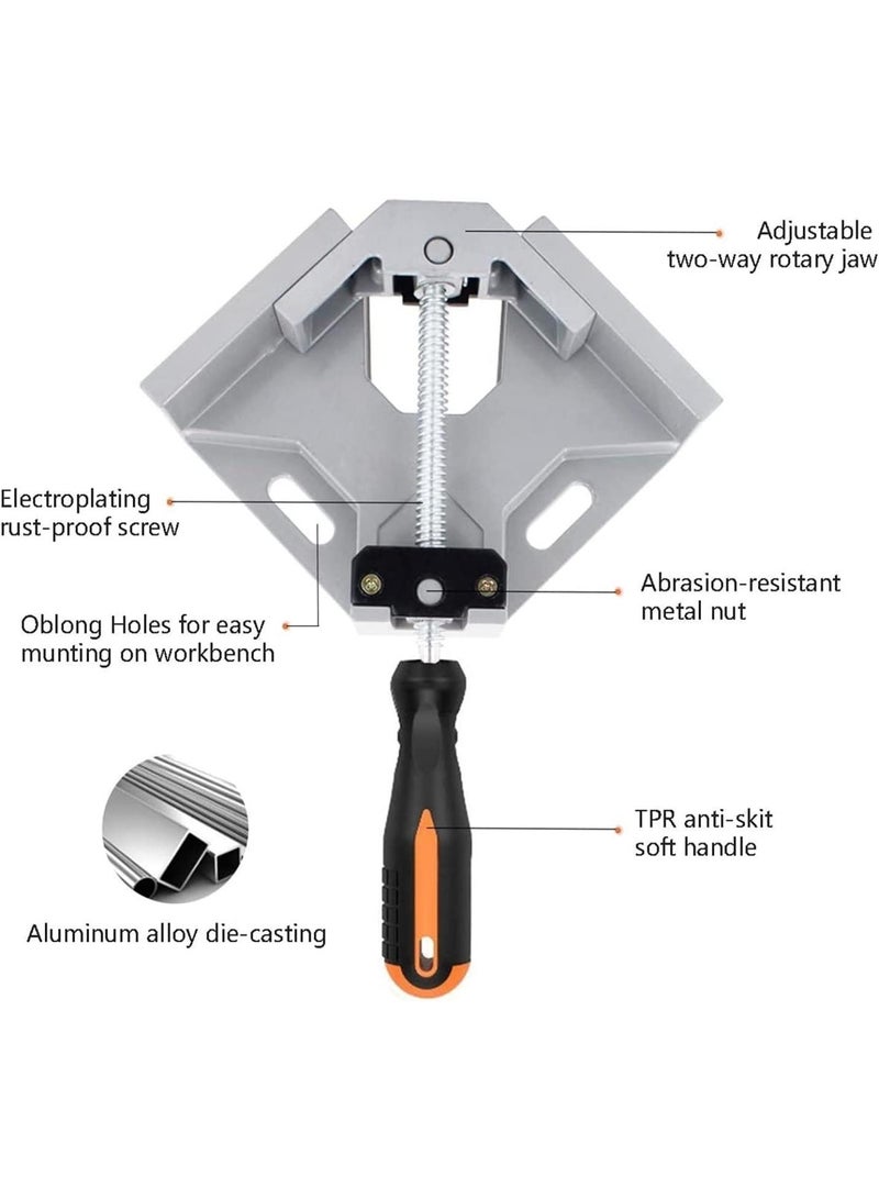 GGOOT Hardware Tool 90 Degree Aluminum Alloy Single Handle Double Handle Woodworking Right Angle Clamp Angle Clamp Fish Tank Photo Frame Tool  - Image 3