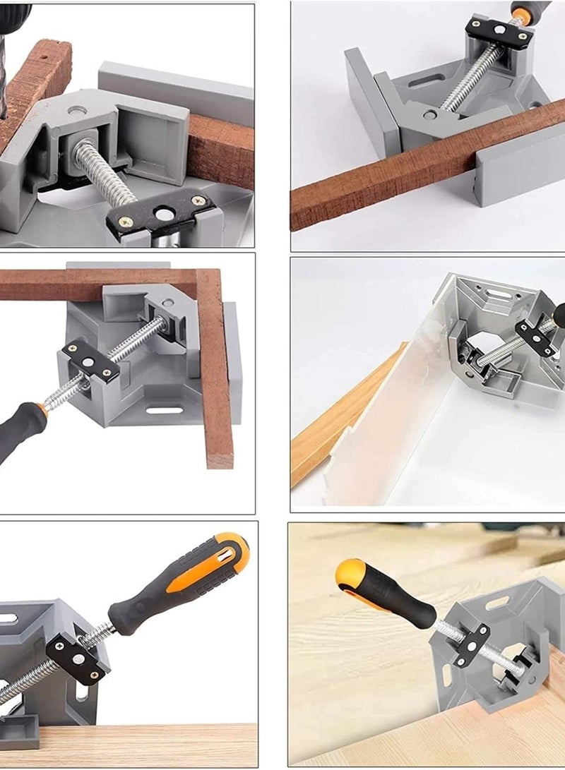 GGOOT Hardware Tool 90 Degree Aluminum Alloy Single Handle Double Handle Woodworking Right Angle Clamp Angle Clamp Fish Tank Photo Frame Tool  - Image 2